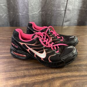 Nike Air Max Torch 4 Shoes Womens 9 Black Pink Running Workout Athletic Sneakers